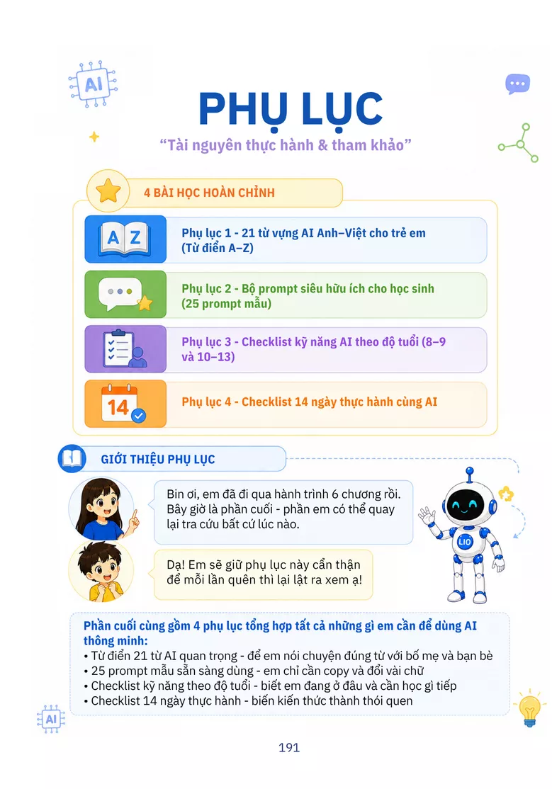 Trang phụ lục thực hành